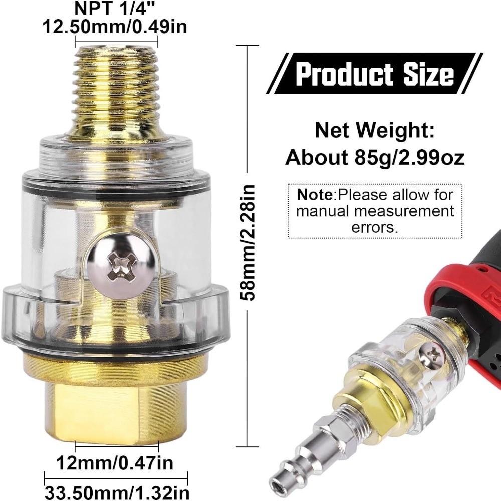 Transparent Oil Level Window Oil Lubricator Lubricator Inline Pneumatic Tool  Car Enthusiasts