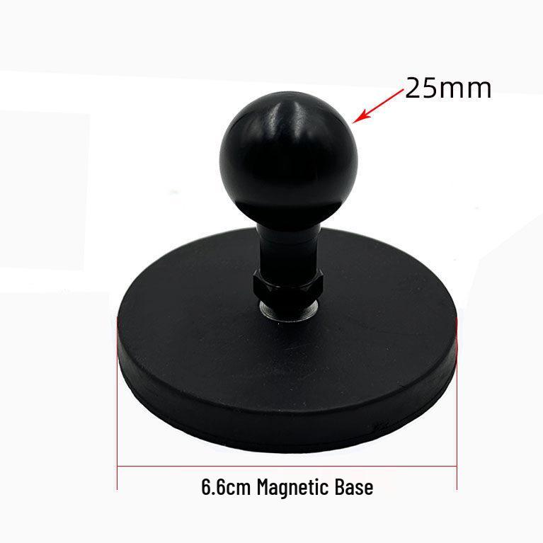 17mm Ball Head Magnetic Phone Holder with Aluminum Rod and Suction Cup Mount for Car