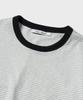 NONBLANK Striped Half T-Shirt_Melange Grey