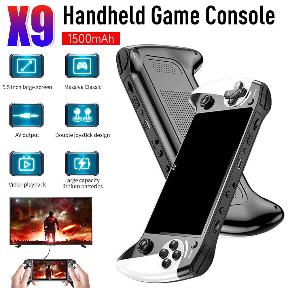 5.5 Inch Screen Handheld Game Console 1500mAh Electronic Game Player Type-C Charging Portable Game Player for Kids Adults