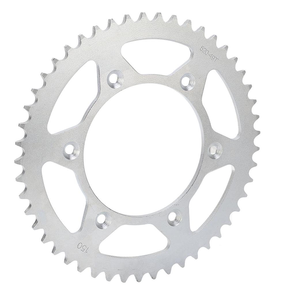 49T Rear Sprocket Wear Resistant Oilproof Steel Chain Sprocket Cog Replacement for Motorcycle