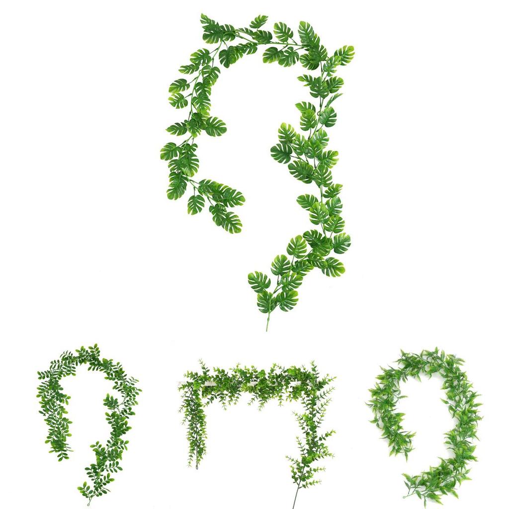 Wall Mount Plant Decor With Faux Vine Material For Home Office And Living Space