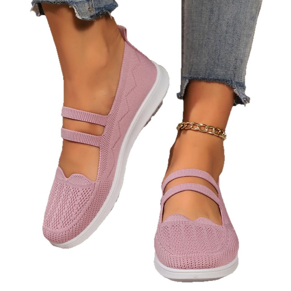 Summer New Women's Large-size Foreign Trade Women's Shoes Fly-woven Shoes Casual Shoes 36-4 Summer Mesh Breathable Women's Shoes