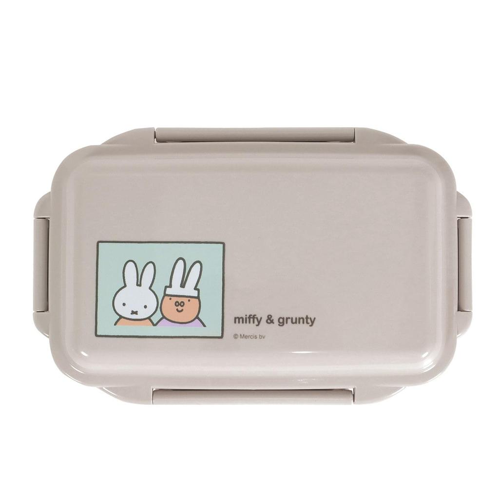 Kutsuwa Miffy Grunty MF838 Sealed Bento Box with Closure in & Single-Tier 4-Point (Made Japan)