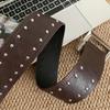 Punk Style Wide Women's Belt Designer Dress Jeans Belt Heavy-Duty Rivet Waist Belt  Streetwear