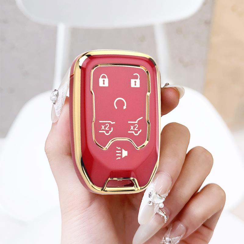 6 Buttons TPU Car Remote Key Case Cover Holder Shell For Chevrolet Suburban Tahoe GMC Yukon Accessories