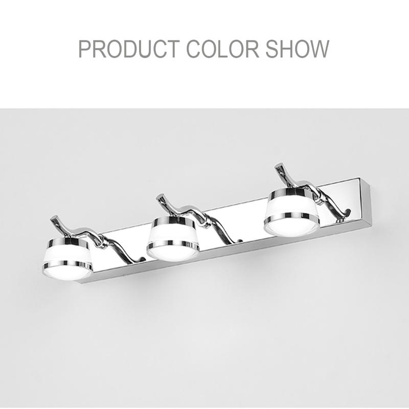 Kinkiet 9W LED light bathroom mirror indoor Bedroom Vanity Light Stainless Steel Modern LED Lighting Lighting Lighting | LED Interior Kinkiets (White