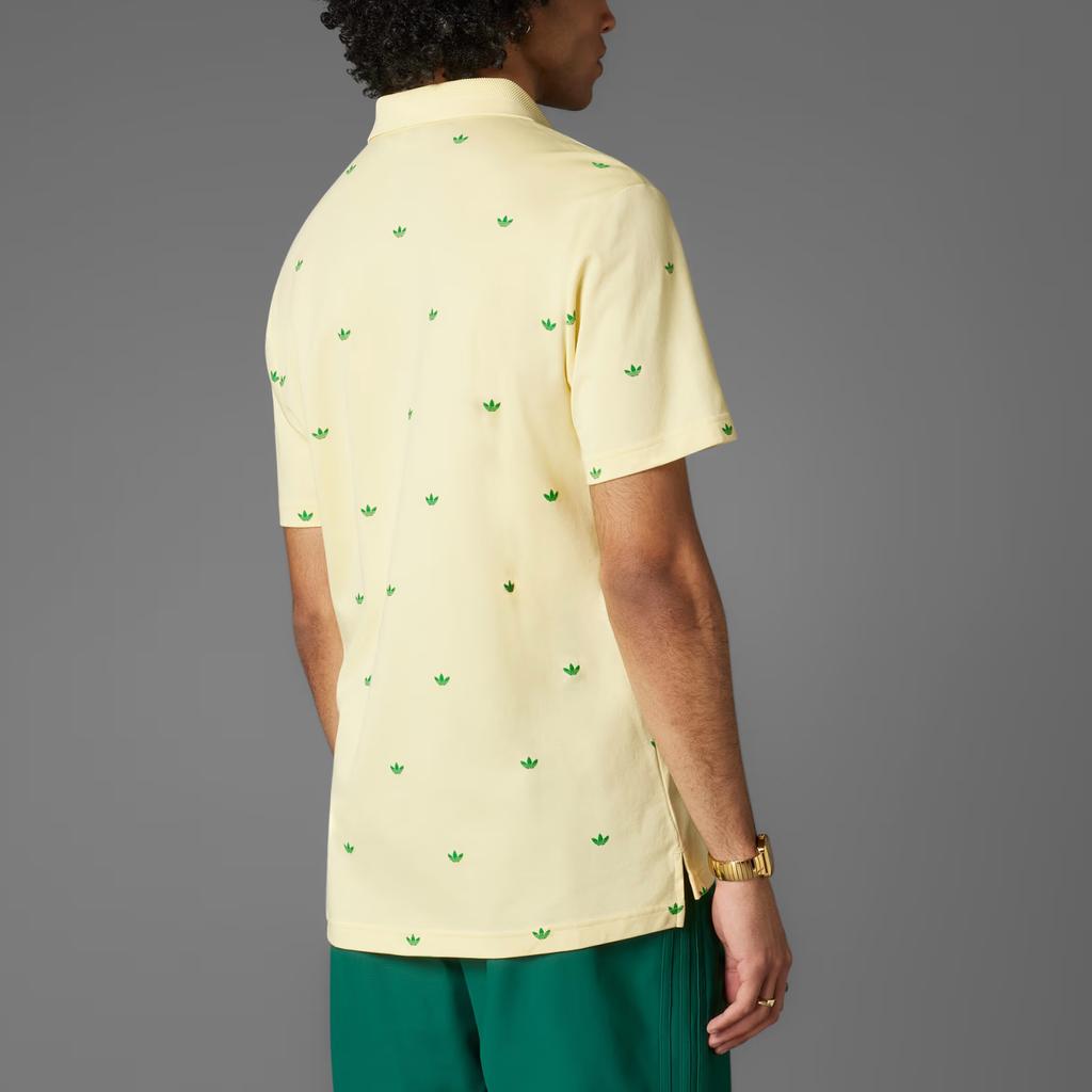 Adidas Originals Trefoil SS25 Golf Series Fashion Comfortable Versatile Short Sleeve Polo Shirt Men tops Light-Yellow JM8257