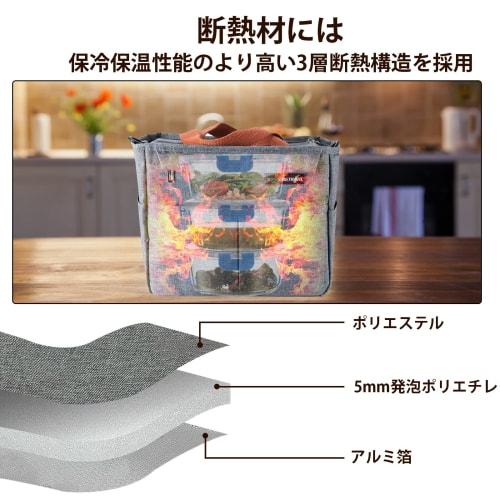 kihutor Lunch Bag, Insulated Lunch Bag, 7L Capacity, Small, Long-Lasting Insulation, Handbag/Shoulder Bag, Water-Repellent, Insulated, Foldable, Light