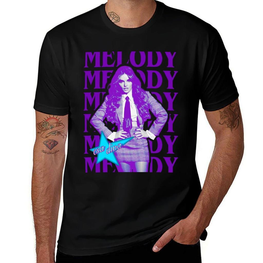 Melody Esa Diva Eurovision 2025 Spain Spain Merch Tshirt Sporty Breathable Short Sleeve Tshirt
