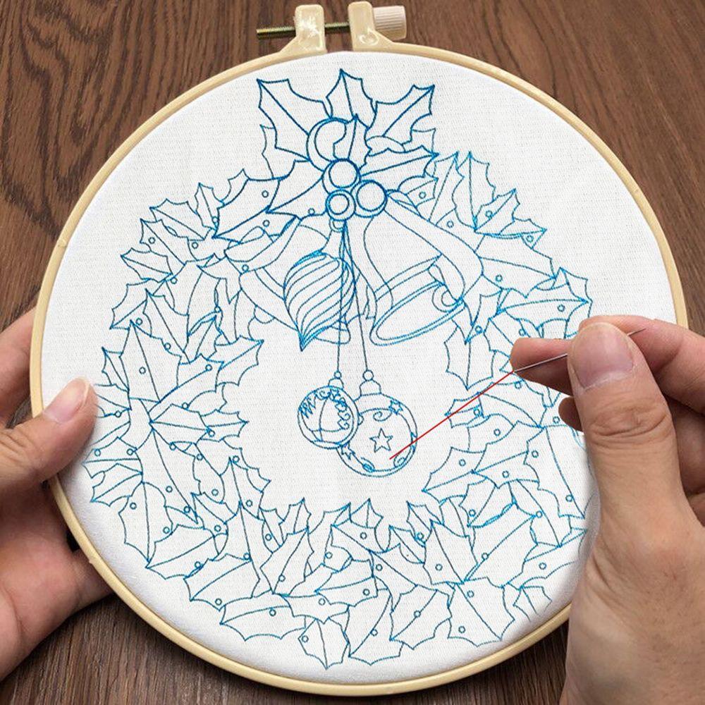 Accessories Xmas Patterns DIY Merry Christmas Cross Stitch Kit Embroidery Hoop Christmas Embroidery