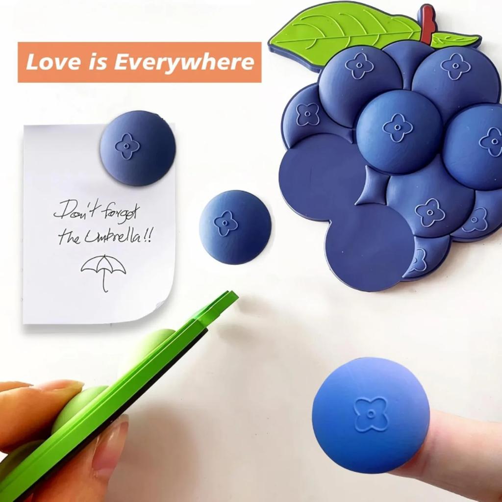 Cute Creative Refrigerator Magnet Acrylic 3D Fruit Suction Cup Magnetic Stickers for Home Decoration Student Daily Magnets