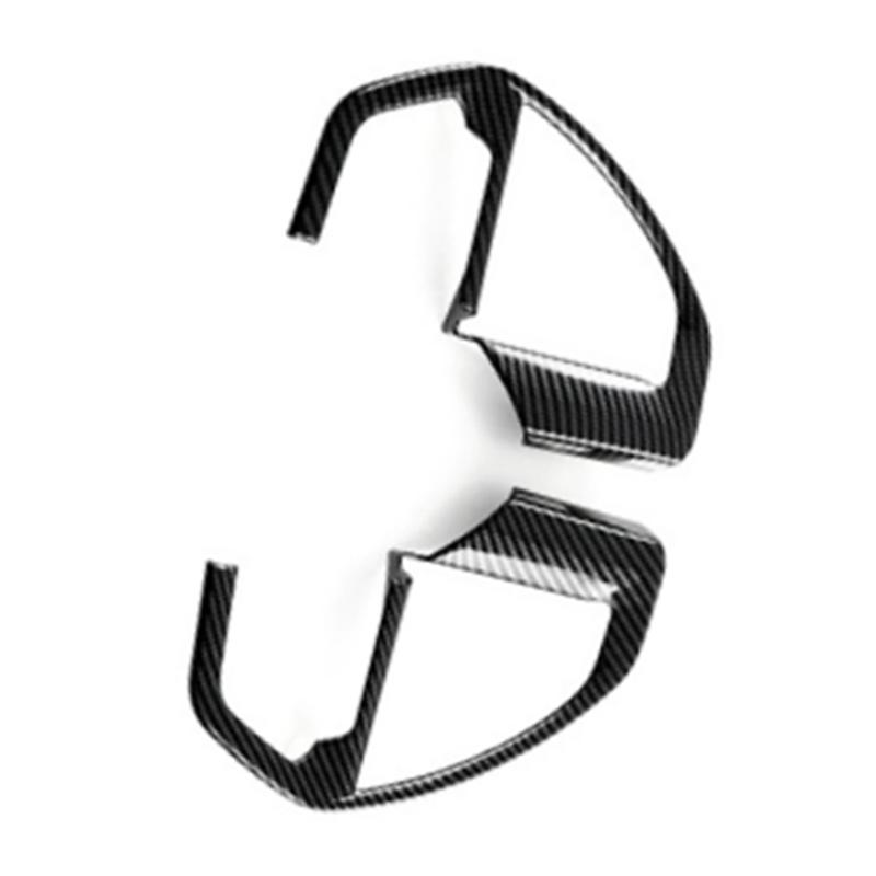 Carbon Fiber Style Car Steering Wheel Sequins Decorative Frame Button Trim Interior Patch For Toyota 2022-2023