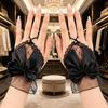 Women Lace Gloves Fingerless Mesh Gloves with Bow Embellishment for Wedding Princess Style Stage Performance Ballet Party Cosplay Bridal Accessories