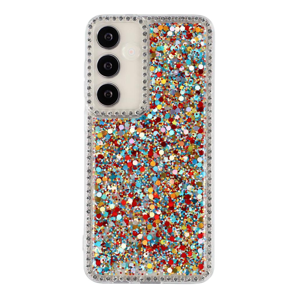 For Samsung Galaxy S24 Case Rhinestone Edge Glitter Epoxy TPU Phone Cover