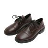 Autumn and Winter New Lace-up Small Leather Shoes Women's Style Flat Loafers Single Shoes Large Size Women's Shoes