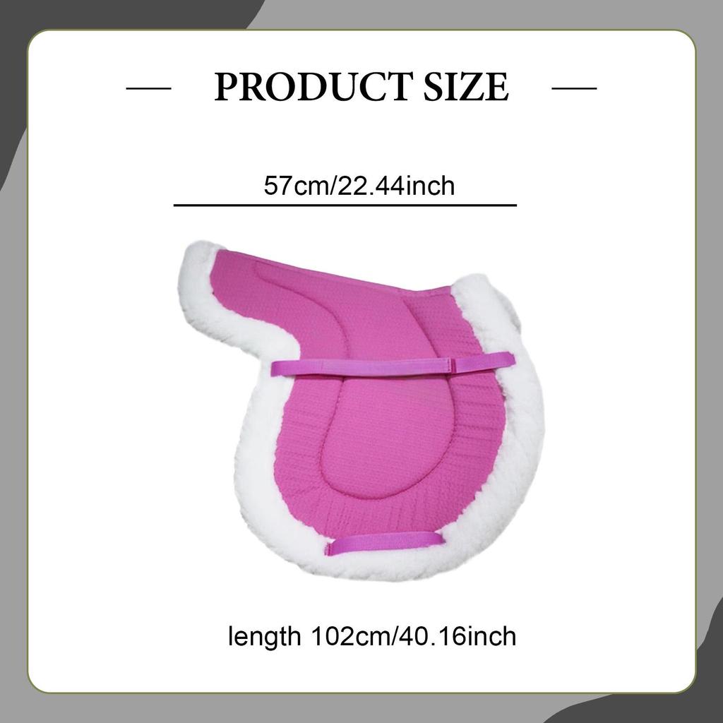 Saddle Pad Horse Riding Pad Comfortable Non Slip Equestrian Gear Washable Bareback Pad for Lesson Warm up Show Training Trail