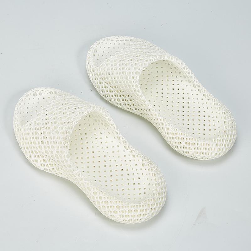 

Men s 3D-Printed Hollow Single Strap Casual Home Slippers with Soft Sole 35