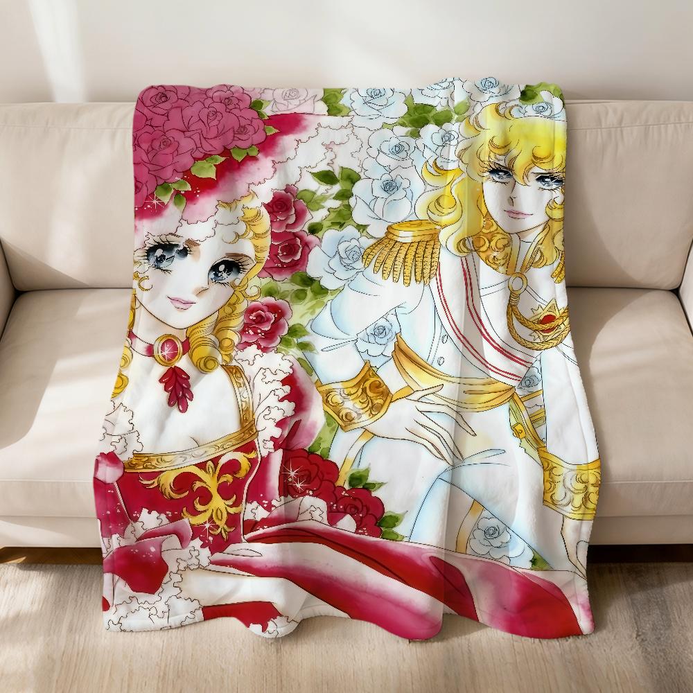 anime Rose of Versailles Lady Oscar Flannel soft warm plush blanket sofa living room pet hogar bedroom gift home Car portable