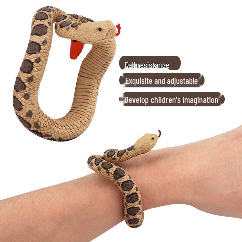 Kids' Python-Shaped Hand-Painted Toy Bracelet: Cool Snake Design Wearable Decoration