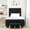 Box Spring Bed with Headboard Black 200 x 120 cm Fabric