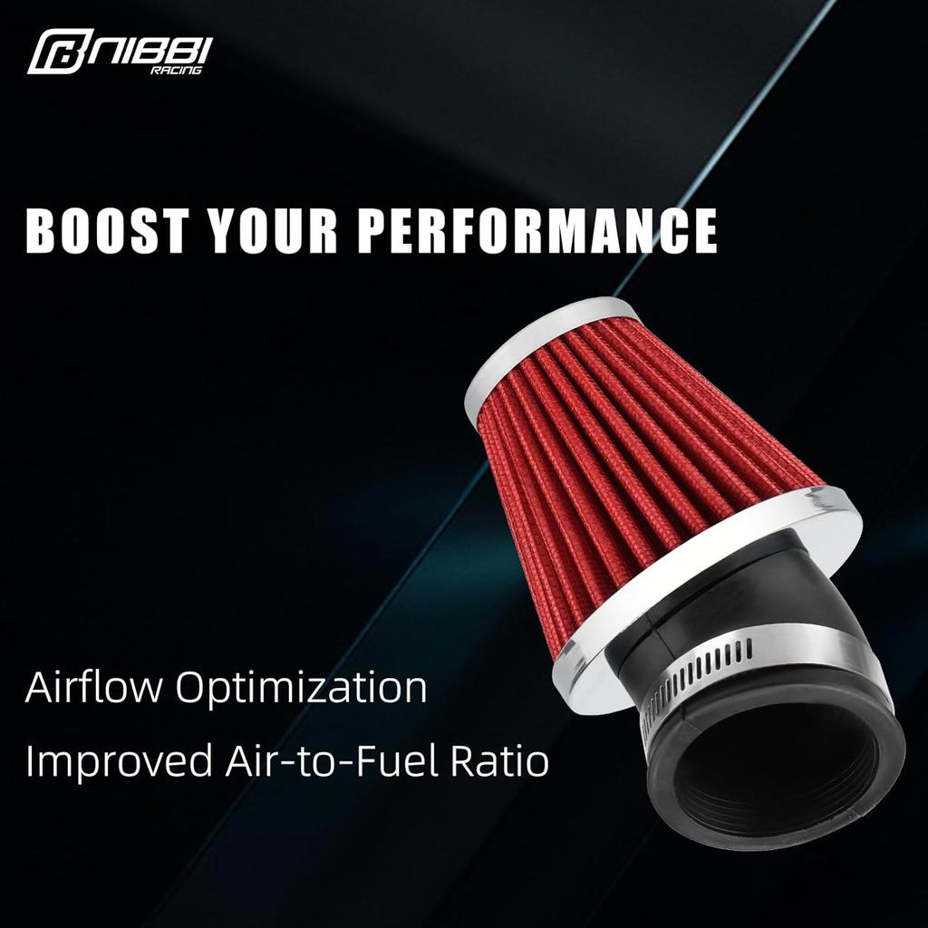 NIBBI 48Mm Air Filter High Performance For Motorcycle, ATV, Dirt Bike, Mini Bike, Pit Bike, GY6