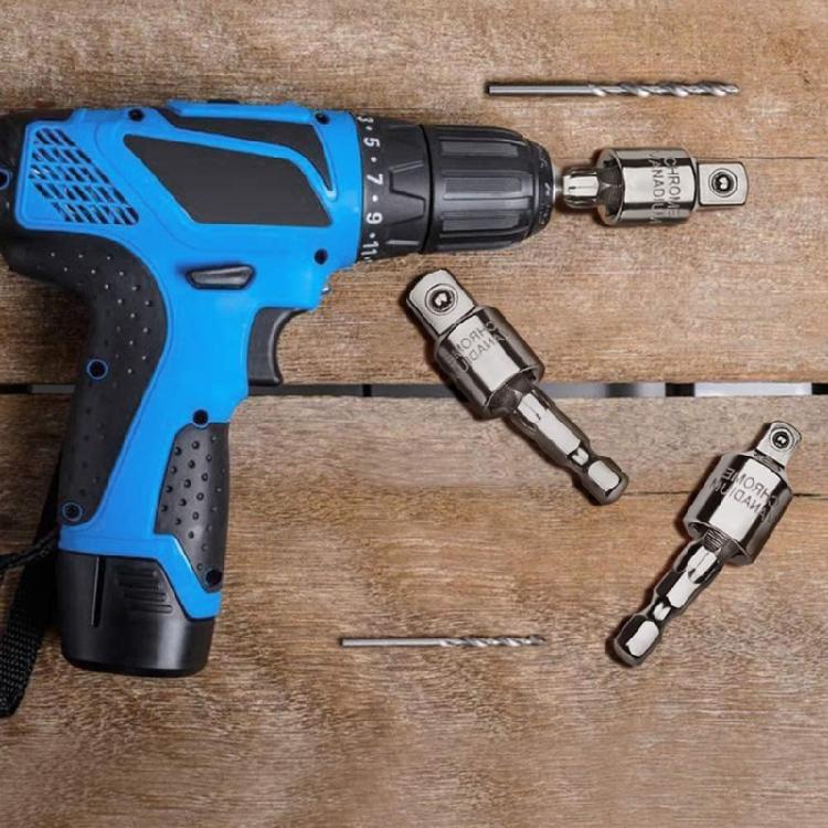 3Piece/Set 360 Degree Rotating Drill Socket for Improved Work Efficiency In Various Repair Task Efficient Screw Handling