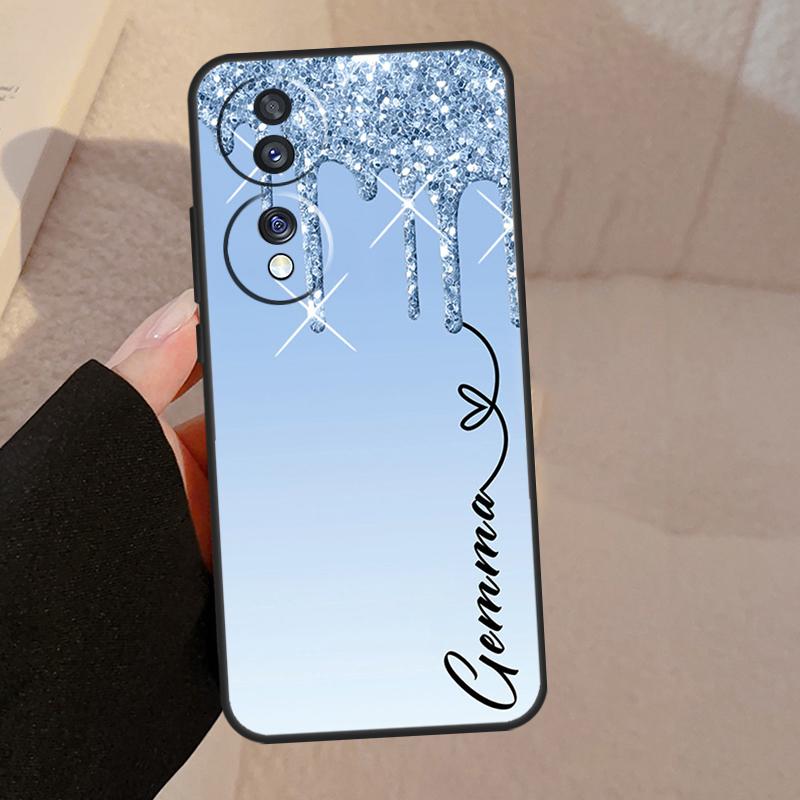 Персонализированный блестящий чехол с именем для Honor 90 70 50 Lite Magic 5 Pro 8X 9X для телефона Honor X8a X9a X7a X6a X9 X7 X8 X9b Honor X9a