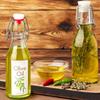 Swing Top Glass Bottles for Olive Oil Homemade 8 oz Clear Flip Top Bottles with Airtight Lids Labels for Storing Homemade Oil