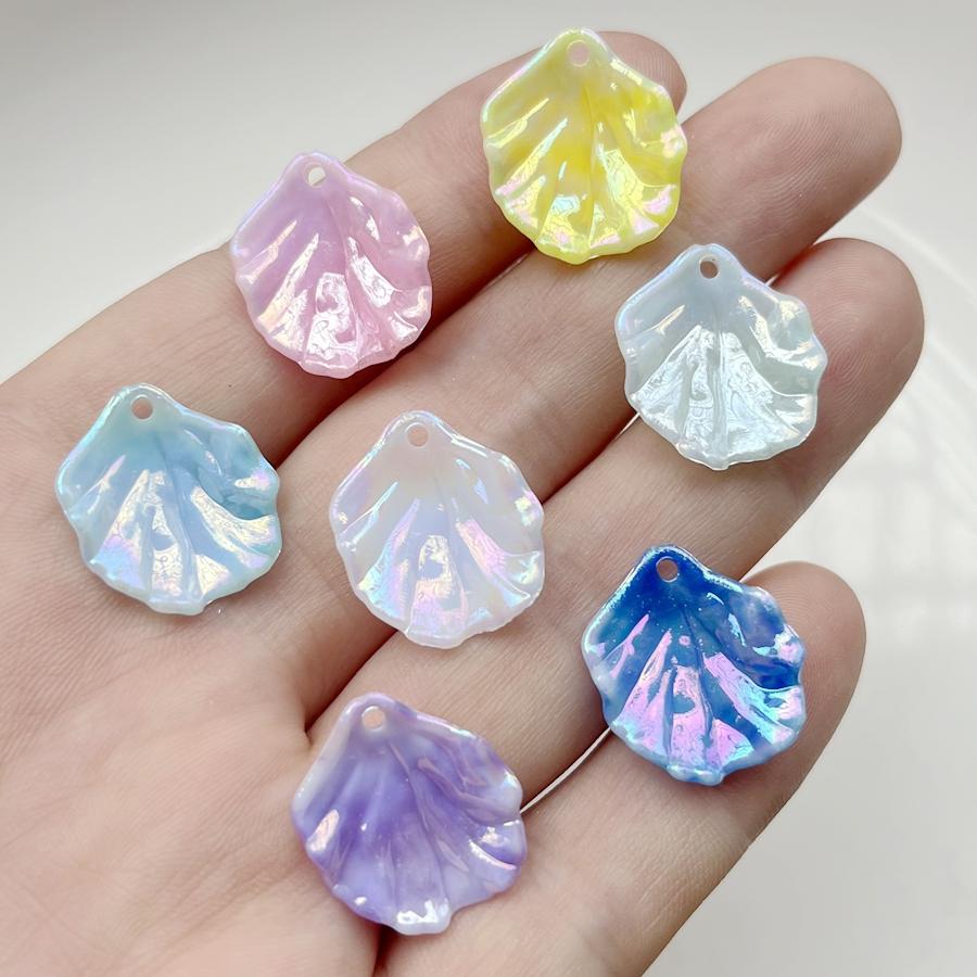 30pcs Beautiful AB Color Leaf Bead Adaptors Bracelet Necklace DIY Hair Earrings Bracelet Pendant Making Decorative Accessories