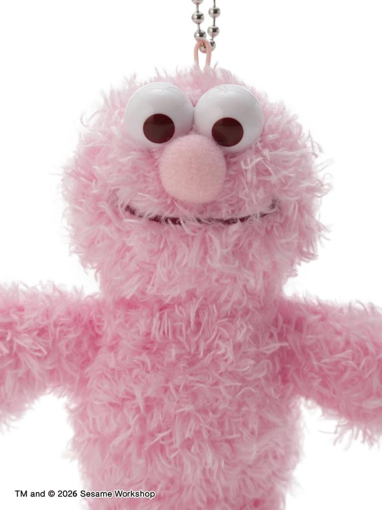 Street Elmo Pink Plush Charm SSMULG263008 Unisex Adult PNK Free Size [Sesame Market]