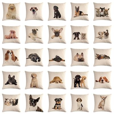 18-Zoll-Kissenbezug mit niedlichem Hundemuster, für Sitz, Sofa, Schlafzimmer, Lendenkissenbezug, Heimdekoration, Kissenbezug