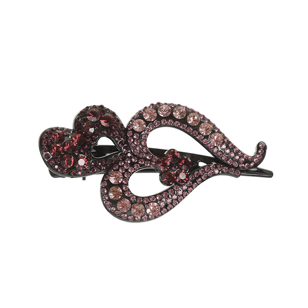 Full Rhinestone Heart-shaped Duckbill Clip Hair Clip Hair Claws Women Ponytail Fashion Hairpins  For Girls Hair Accessories Gift