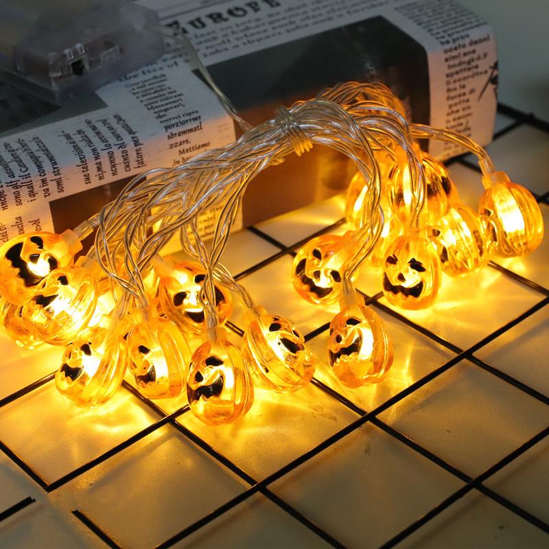 New Led Halloween Pumpkin/Little Ghost String Lights Decorative Atmosphere Lights Halloween Wall Decorations, Room Decoration Night Lights