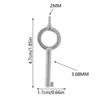 1 PCS American Universal Flat Key Blanks Standard Configuration Law Enforcement Handcuffs Lock Key Steel Keyring
