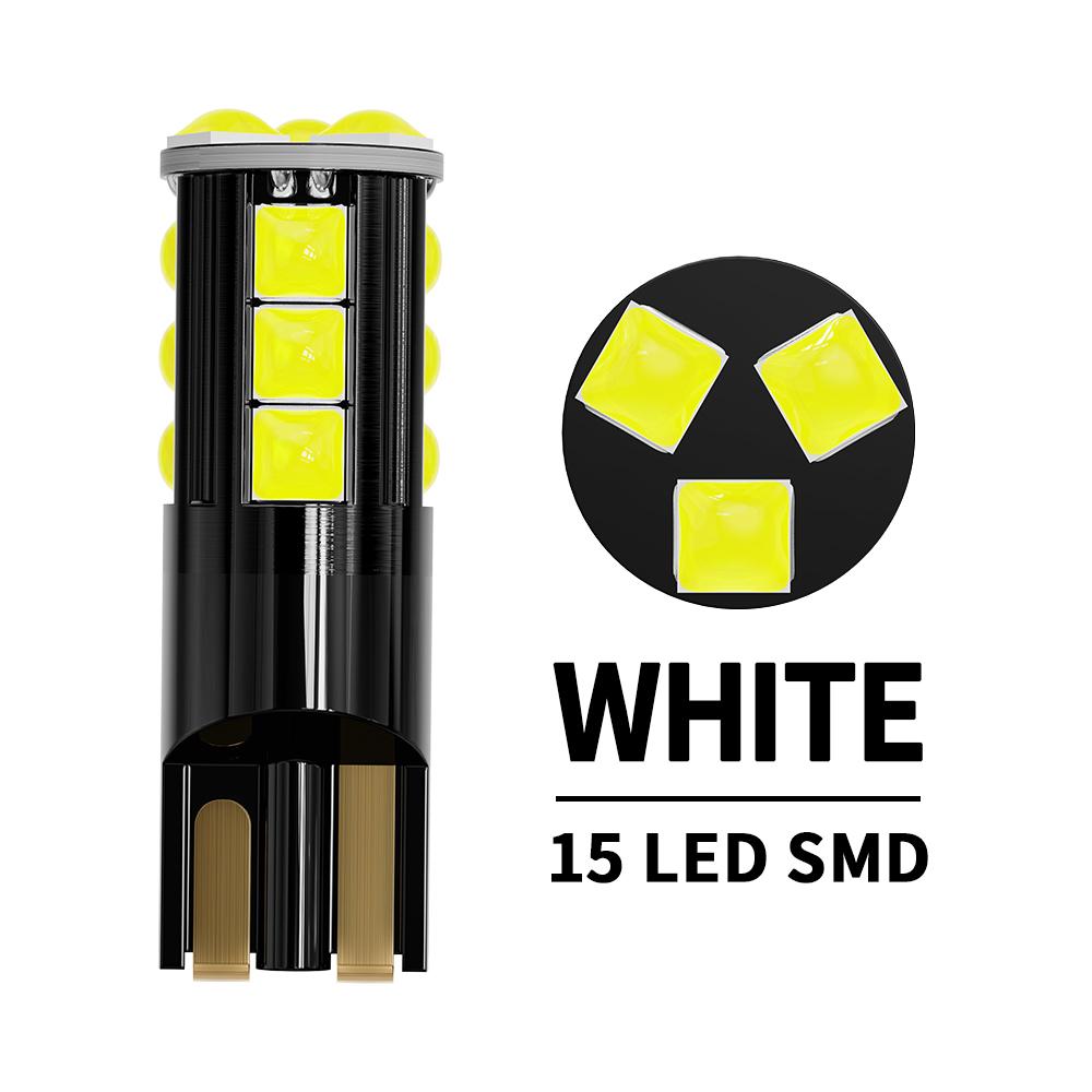 

2PCS T10 W5w Led Canbus Bulbs 3030 15SMD 3D Super Bright Car Interior Map Auto Signal Lamp Parking Light Dome Lights 12V White белый