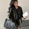 Trendy Loose PU Jacket for Women, Spring Autumn Street Style Coat, Fashionable Oversized Clothes