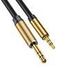 3,5-mm- auf 6,5-mm-Stereo-Line-Kabel 1,5 m mit Nylon-Geflecht für Laptop und Heimkino