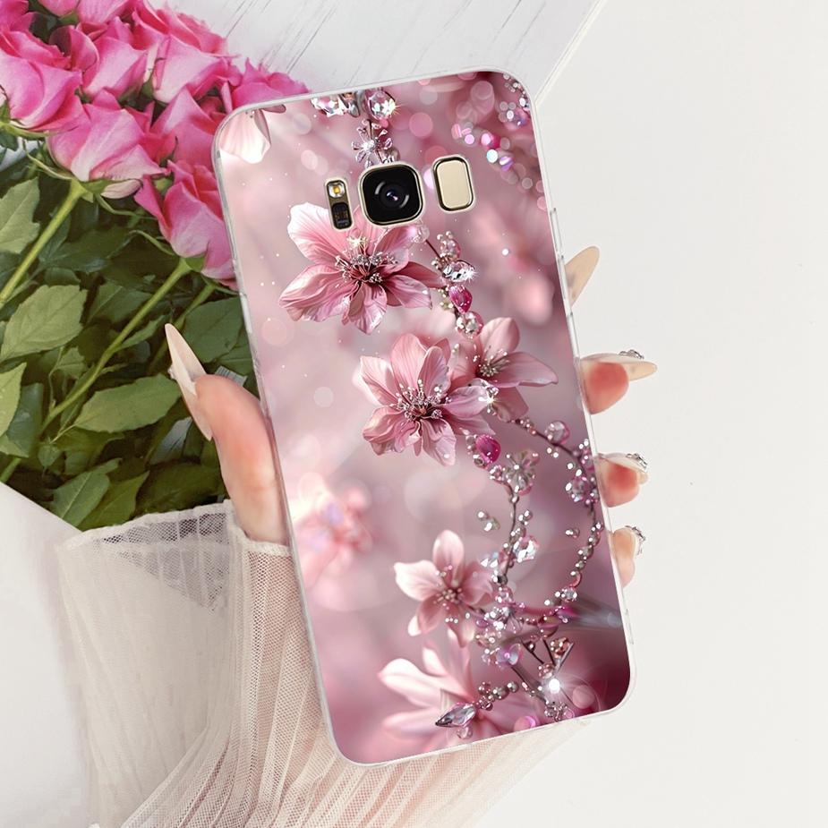 For Samsung Galaxy S8 Case SM-G950F Luxury Flowers Butterfly Painted Cover Soft Silicone Case For Samsung S8 Plus S8+ G955F Bags