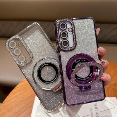 Custodia Magnetica di Lusso Resistente agli Urti per Samsung Galaxy A36 A56 A55 A35 A54 A34 A26 A25 A16 A15 A06 5G Copertura con Diamanti Glitter