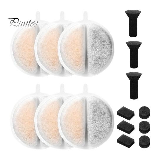 

Фильтр для кошачьего фонтана для воды, сменный, автоматический дозатор воды для домашних животных, система фильтрации с активированным углем и губками для XCHO 6pcs