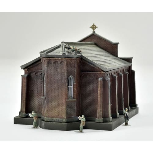 Tomytec 1/144 DioColle Combat Series DCM11 Ruined Church Pre-painted Plastic Model 315780