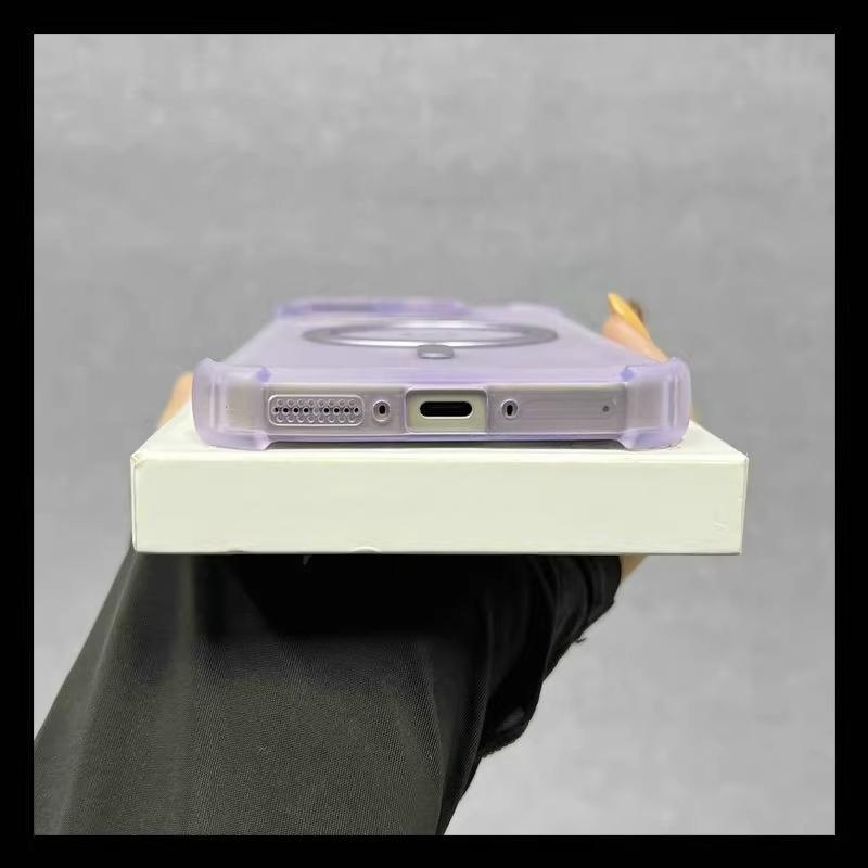 Magnetic Shockproof Soft TPU Airbag Case For Oneplus 15 1+15 Wireless Charging Anti-Fall Silicone Back Cover For 1+ 15 Bumper