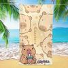 1 Peça Toalha de Praia Capivara Impressão 3D Microfibra Macia Absorvente de Água Respirável Toalhas de Banho Presente Para Crianças Toalhas de Praia Desenho Animado