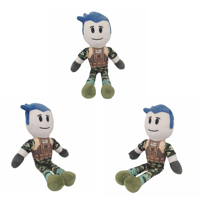 NEW 35cm Hot Game Roblo Plush Toys Doll Captain Camouflage Boy Halloween Soft Stuffed Toy Baby Kids Birthday Gift