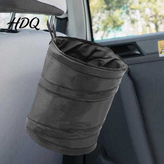 Foldable Garbage Bag Collapsible Car Trash Can Interior Waste Container Waterproof Oxford Multipurpose Snack Organizer Cloth Bin with Lid
