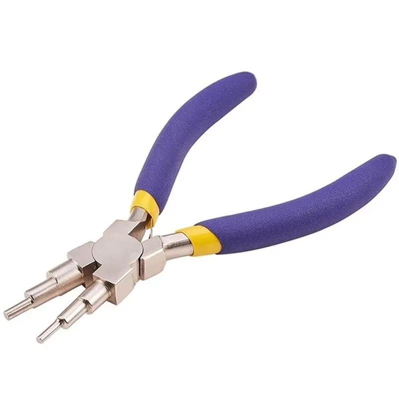 Круглогубцы 6 в 1 из углеродистой стали для изготовления петель, DIY ручной инструмент, металлические, застежка-лобстер, крючки для серег, шестисекционные