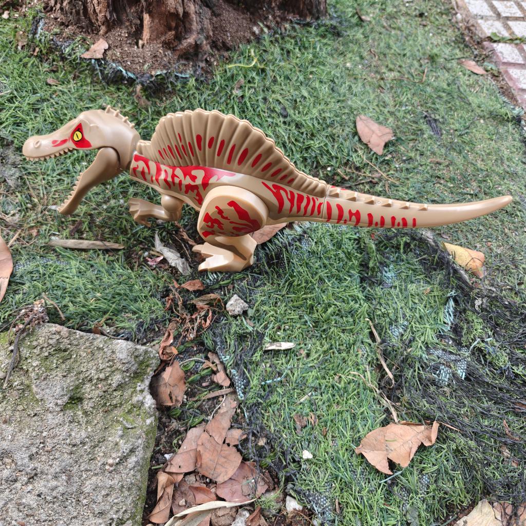 Chinesischer DIY Jurassic Dinosaurier Spinosaurus Quetzalcoatlus Luftmission Baustein Pädagogisches Spielzeug für Kinder Geschenke