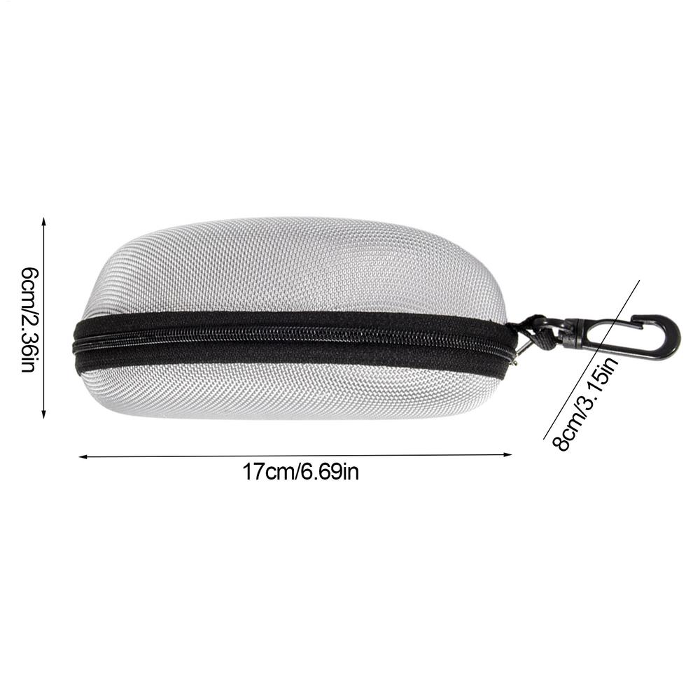 Portable EVA Glasses Case with Carabiner Hook Colorful Sunglasses Hard Case Zipper Eyeglasses Protector Box Holder