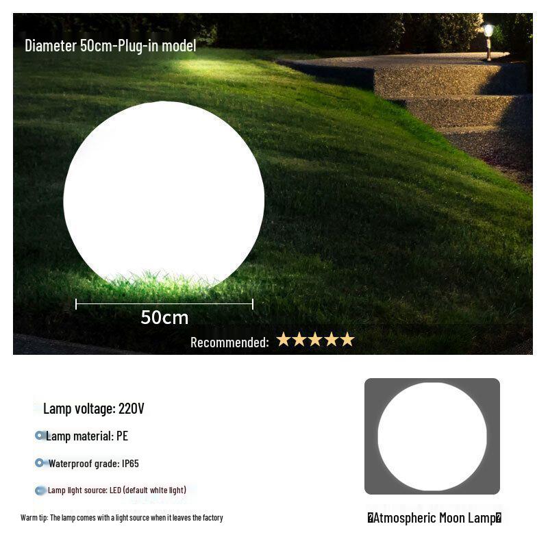 Solar Luminous Spherical Lawn Lamp: Waterproof Outdoor Atmosphere Light for Courtyard and Camping